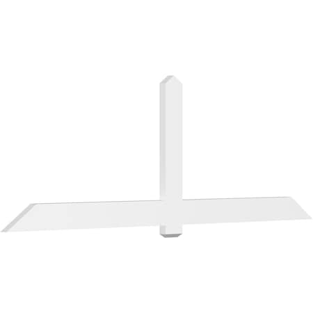 Ekena Millwork Eugene Architectural Grade PVC Gable Bracket, 108"W x 36"H x 2"D x 6"F, 8/12 Pitch GBP108X36X0206EUG00
